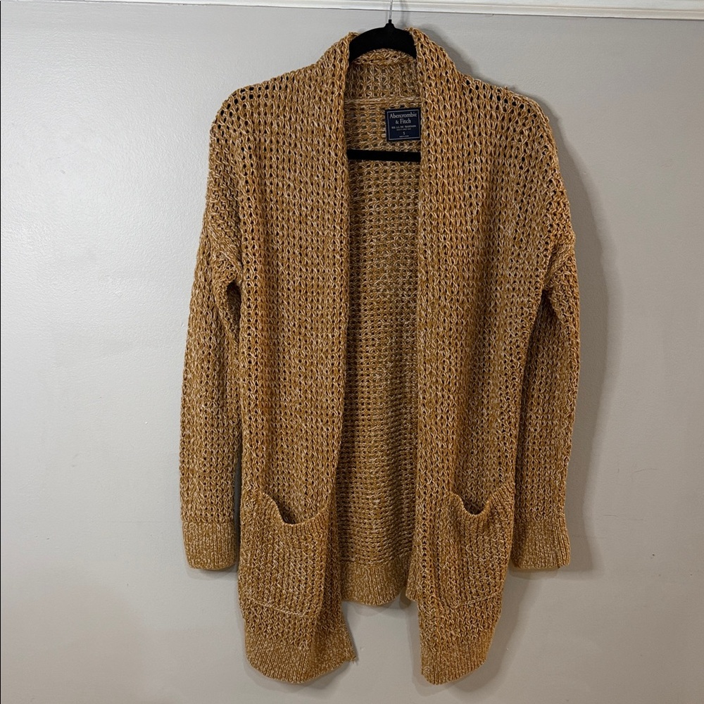 Abercrombie & Fitch Tan Knit Cardigan